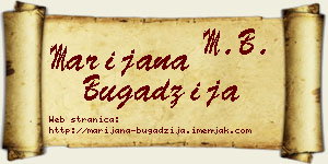 Marijana Bugadžija vizit kartica